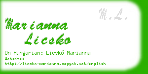 marianna licsko business card